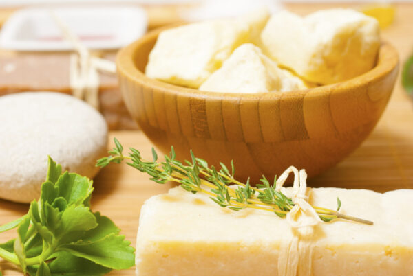 soap,and,shea,butter,on,bamboo,background