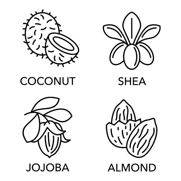 essential,oils,icons,in,thin,line, ,coconut,,shea,,jojoba